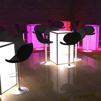 LED Cocktail Table Rental NYC - Brooklyn